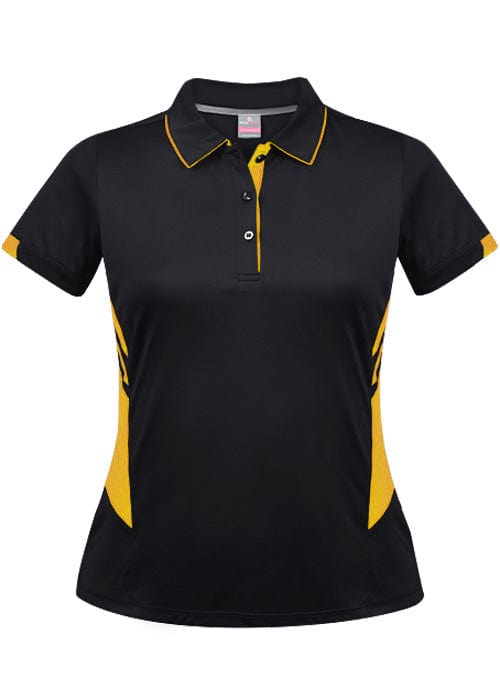 Aussie Pacific Polos / Shirts Black/Gold / 4 Aussie Pacific Tasman Ladies Polo