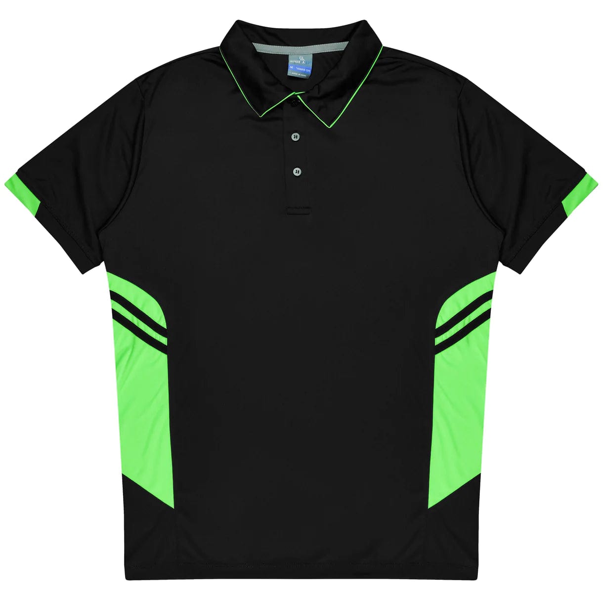Aussie Pacific Polos / Shirts Black/Neon Green / 4 Aussie Pacific Tasman Kids Polo
