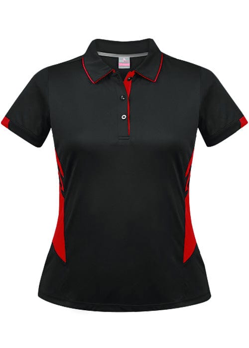 Aussie Pacific Polos / Shirts Black/Red / 4 Aussie Pacific Tasman Ladies Polo