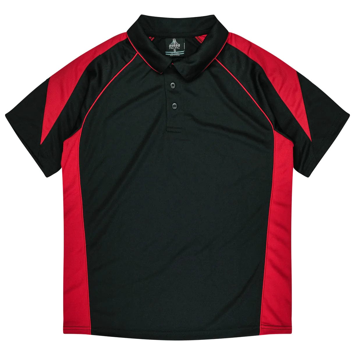 Aussie Pacific Polos / Shirts Black/Red / 6 Aussie Pacific Premier Kids Polo