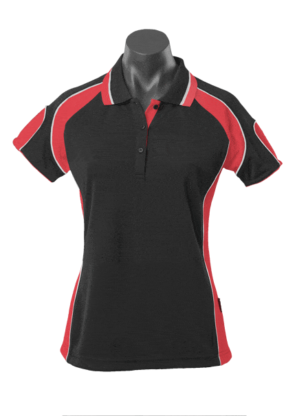 Aussie Pacific Polos / Shirts Black/Red / 8 Aussie Pacific Murray Ladies Polo