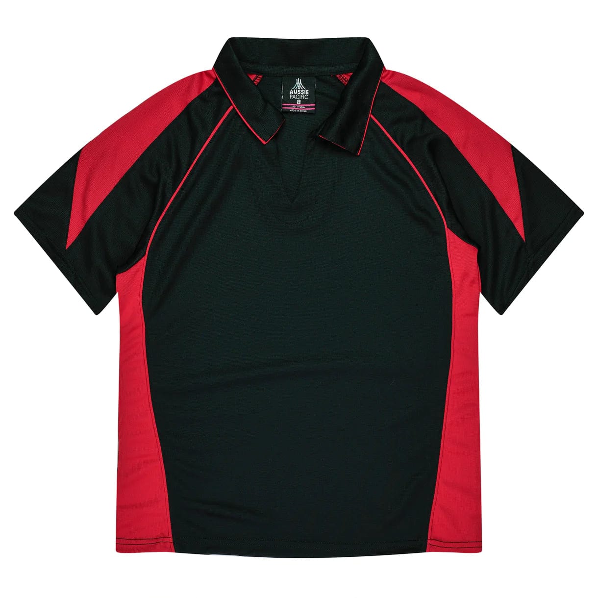 Aussie Pacific Polos / Shirts Black/Red / 8 Aussie Pacific Premier Ladies Polo