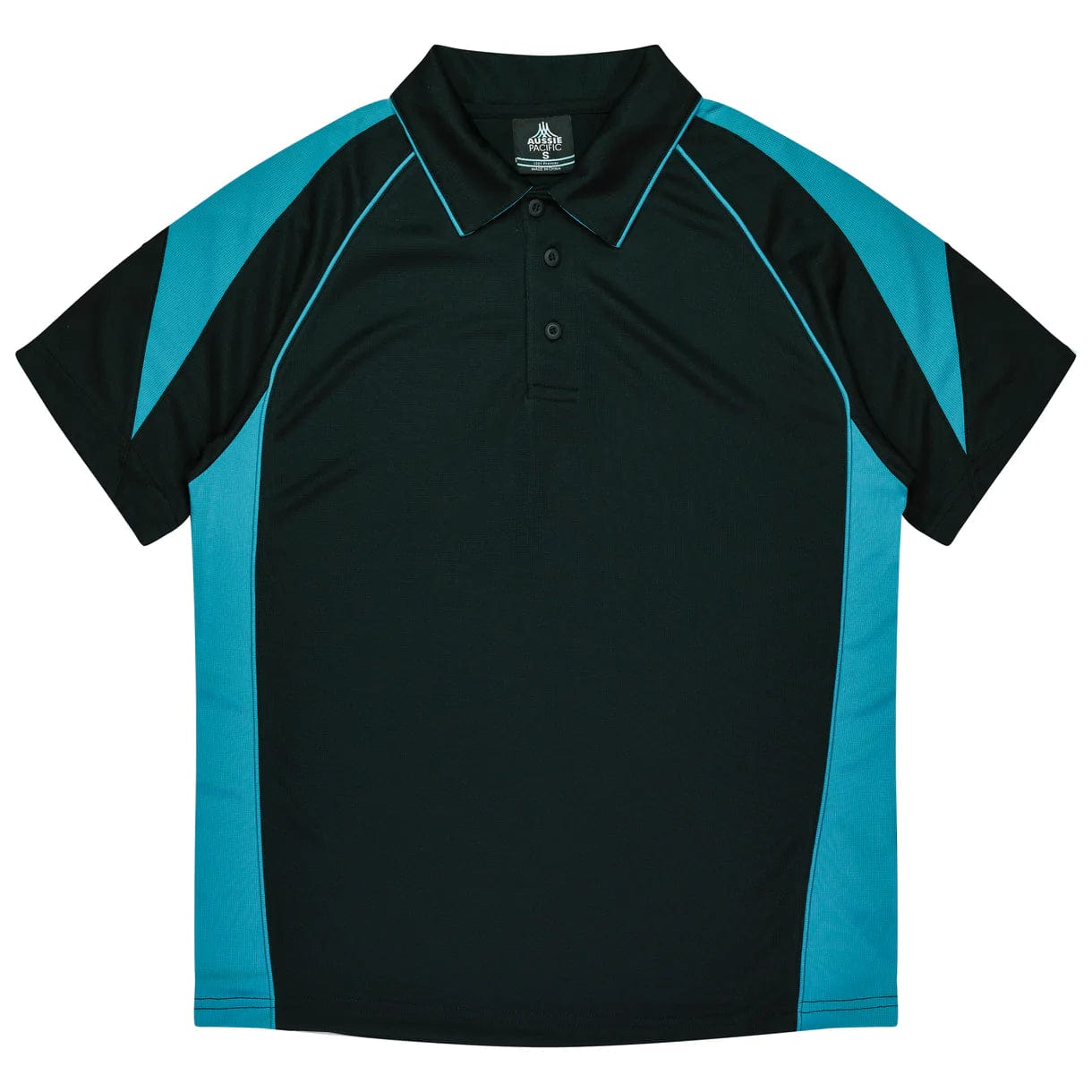 Aussie Pacific Polos / Shirts Black/Teal / 6 Aussie Pacific Premier Kids Polo