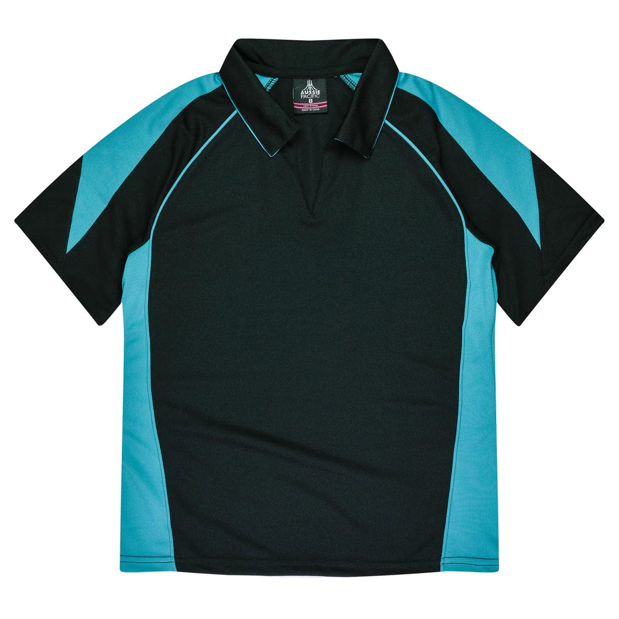 Aussie Pacific Polos / Shirts Black/Teal / 8 Aussie Pacific Premier Ladies Polo