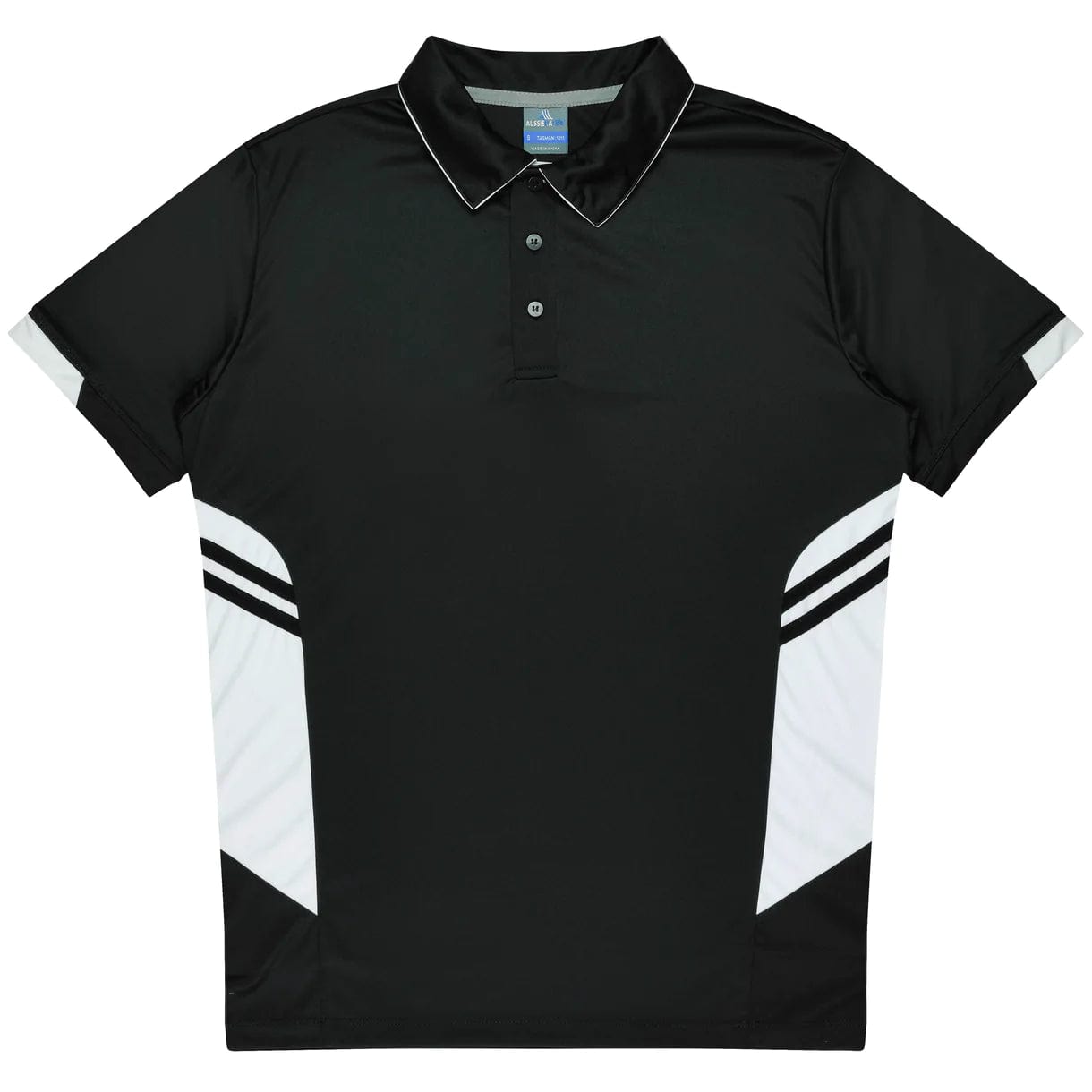 Aussie Pacific Polos / Shirts Black/White / 4 Aussie Pacific Tasman Kids Polo