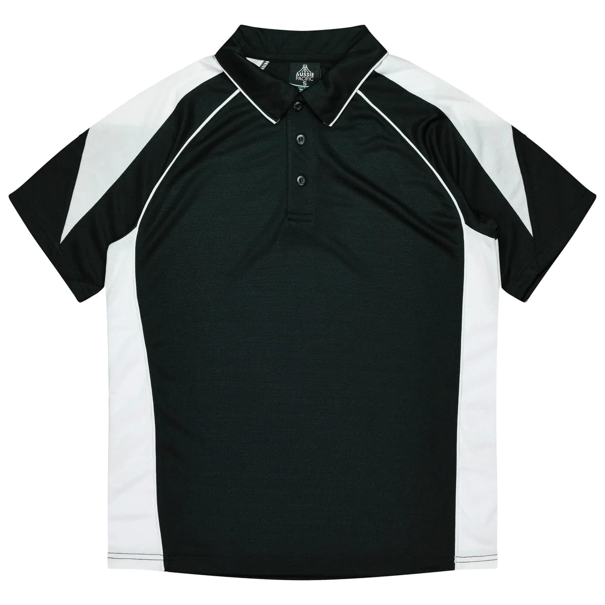 Aussie Pacific Polos / Shirts Black/White / 6 Aussie Pacific Premier Kids Polo