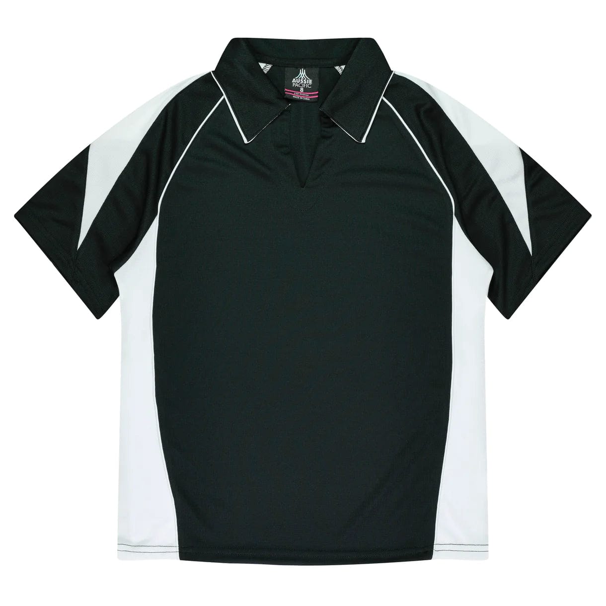 Aussie Pacific Polos / Shirts Black/White / 8 Aussie Pacific Premier Ladies Polo