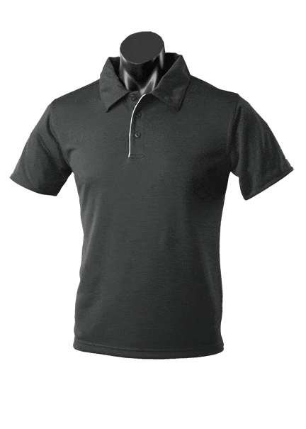 Aussie Pacific Polos / Shirts Black/White / S Aussie Pacific Yarra Men's Polo