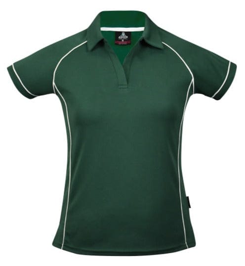 Aussie Pacific Polos / Shirts Bottle/White / 6 Aussie Pacific Endeavour Ladies Polo