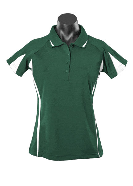 Aussie Pacific Polos / Shirts Bottle/White / 8 Aussie Pacific Eureka Ladies Polo
