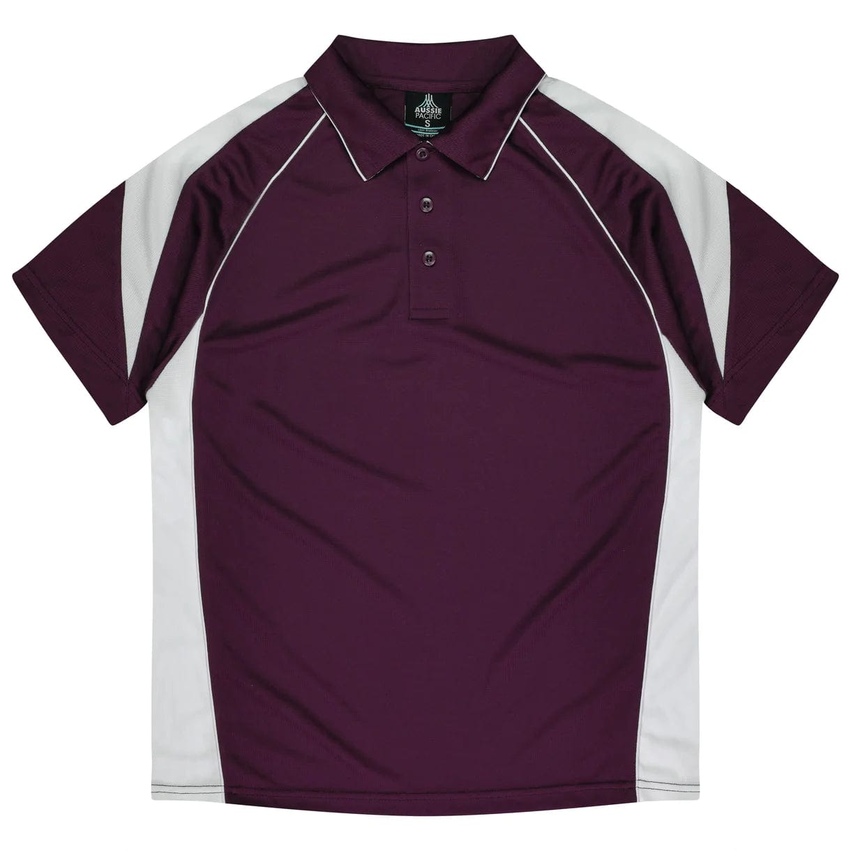 Aussie Pacific Polos / Shirts Burgundy/White / 6 Aussie Pacific Premier Kids Polo