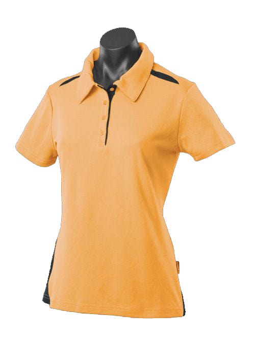 Aussie Pacific Polos / Shirts Gold/Black / 6 Aussie Pacific Paterson Ladies Polo