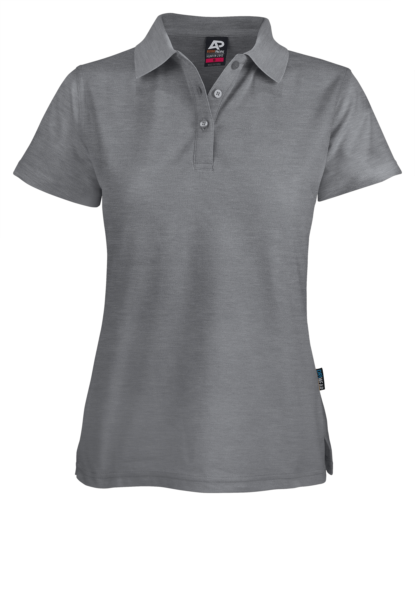 Aussie Pacific Polos / Shirts Grey Marle / 6 Aussie Pacific Hunter Ladies Polo