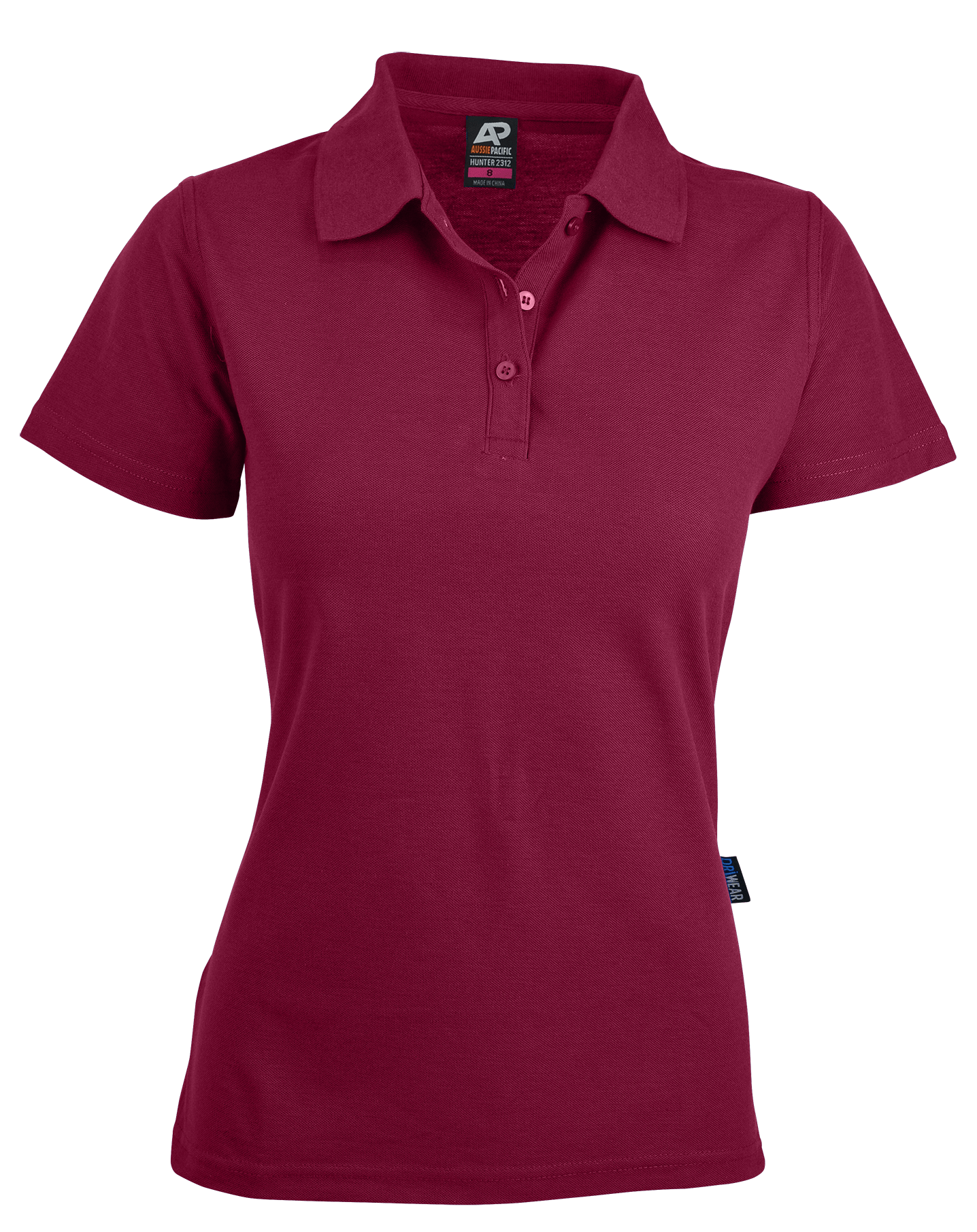 Aussie Pacific Polos / Shirts Maroon / 6 Aussie Pacific Hunter Ladies Polo