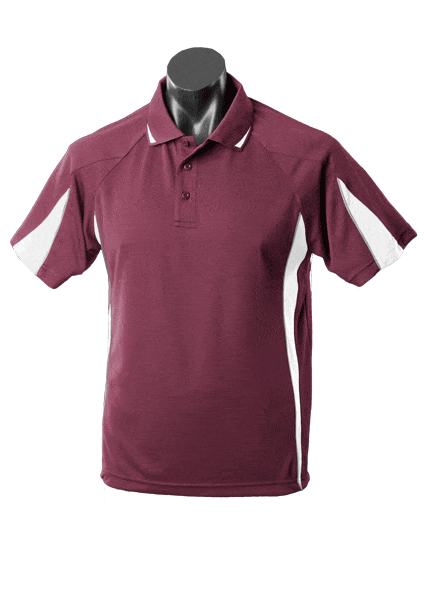 Aussie Pacific Polos / Shirts Maroon/White / 4 Aussie Pacific Eureka Kids Polo
