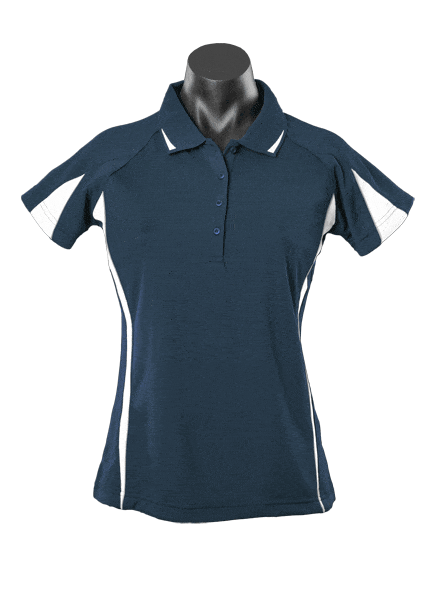 Aussie Pacific Polos / Shirts Navy/White / 8 Aussie Pacific Eureka Ladies Polo