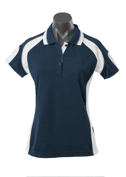 Aussie Pacific Polos / Shirts Navy/White / 8 Aussie Pacific Murray Ladies Polo