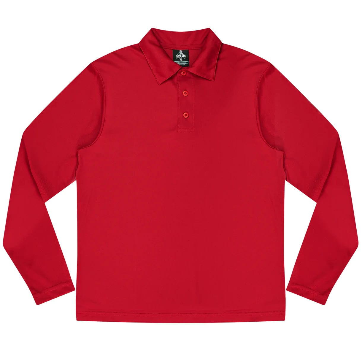 Aussie Pacific Polos / Shirts Red / 4 Aussie Pacific Botany Long Sleeve Kids Polo