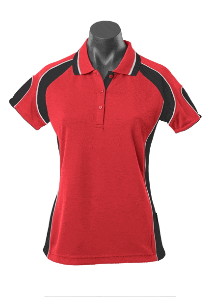 Aussie Pacific Polos / Shirts Red/Black / 8 Aussie Pacific Murray Ladies Polo