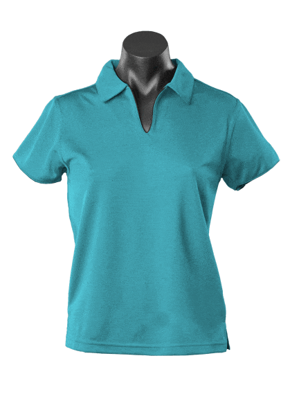 Aussie Pacific Polos / Shirts Teal/Black / 8 Aussie Pacific Yarra Ladies Polo