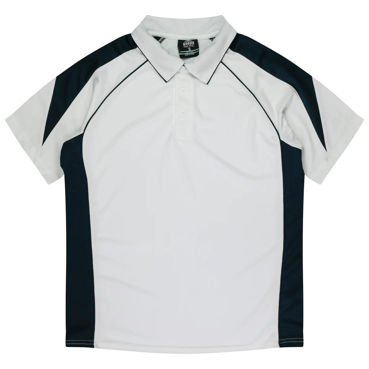 Aussie Pacific Polos / Shirts White/Navy / 6 Aussie Pacific Premier Kids Polo