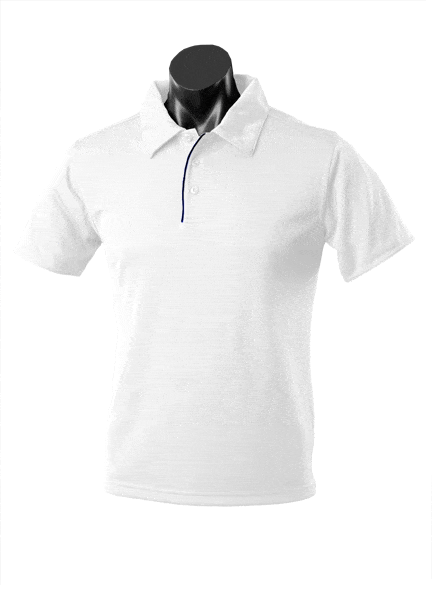 Aussie Pacific Polos / Shirts White/Navy / S Aussie Pacific Yarra Men's Polo