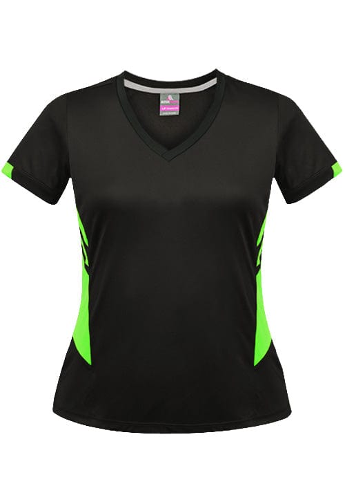 Aussie Pacific T-Shirts Black/Neon Green / 4 Aussie Pacific Tasman Ladies Tee