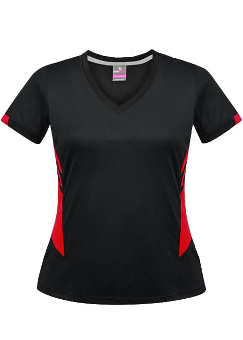 Aussie Pacific T-Shirts Black/Red / 4 Aussie Pacific Tasman Ladies Tee
