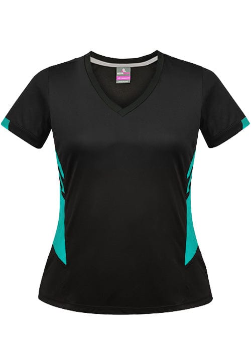 Aussie Pacific T-Shirts Black/Teal / 4 Aussie Pacific Tasman Ladies Tee