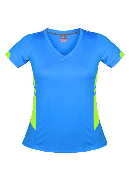 Aussie Pacific T-Shirts Cyan/Neon Green / 4 Aussie Pacific Tasman Ladies Tee