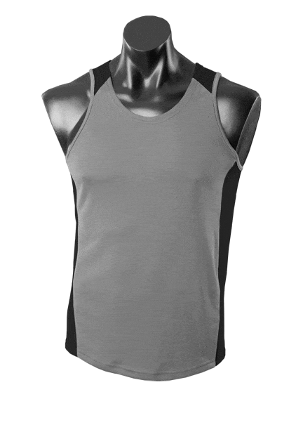 Aussie Pacific Tanks / Singlets Ashe/Black / S Aussie Pacific Premier Men's Singlet