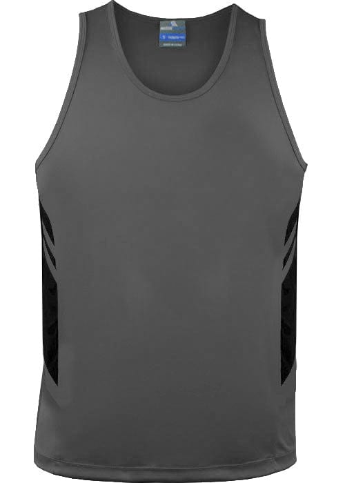 Aussie Pacific Tanks / Singlets Ashe/Black / S Aussie Pacific Tasman Men's Singlet