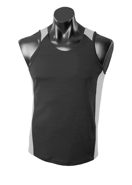 Aussie Pacific Tanks / Singlets Black/Ashe / S Aussie Pacific Premier Men's Singlet