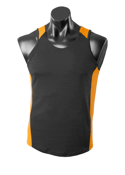 Aussie Pacific Tanks / Singlets Black/Gold / S Aussie Pacific Premier Men's Singlet