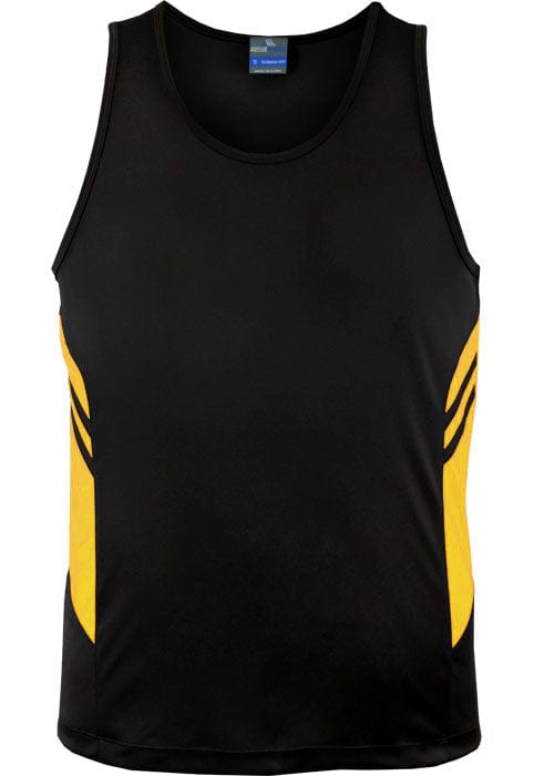 Aussie Pacific Tanks / Singlets Black/Gold / S Aussie Pacific Tasman Men's Singlet