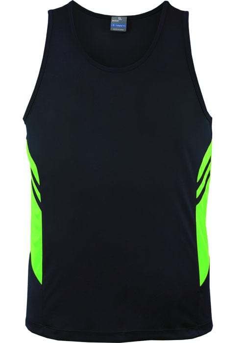 Aussie Pacific Tanks / Singlets Black/Neon Green / S Aussie Pacific Tasman Men's Singlet