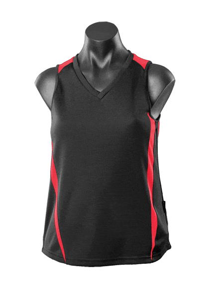 Aussie Pacific Tanks / Singlets Black/Red / 8 Aussie Pacific Eureka Ladies Singlet