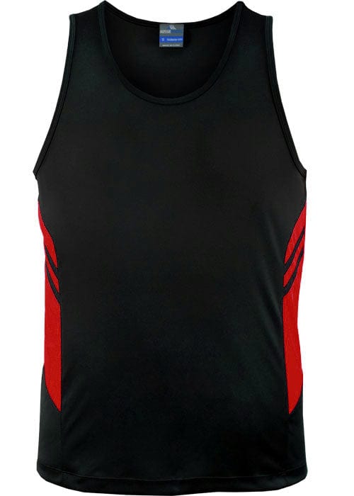 Aussie Pacific Tanks / Singlets Black/Red / S Aussie Pacific Tasman Men's Singlet