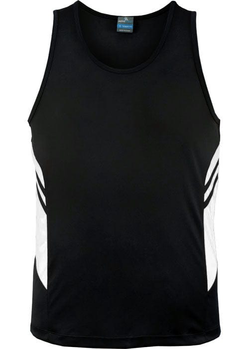 Aussie Pacific Tanks / Singlets Black/White / S Aussie Pacific Tasman Men's Singlet