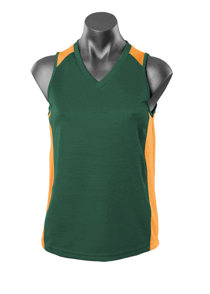 Aussie Pacific Tanks / Singlets Bottle/Gold / 8 Aussie Pacific Premier Ladies Singlet