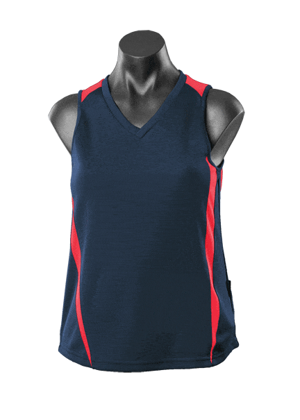 Aussie Pacific Tanks / Singlets Navy/Red / 8 Aussie Pacific Eureka Ladies Singlet
