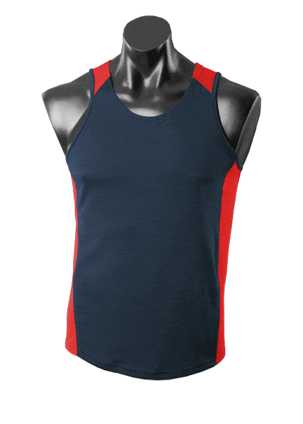 Aussie Pacific Tanks / Singlets Navy/Red / S Aussie Pacific Premier Men's Singlet