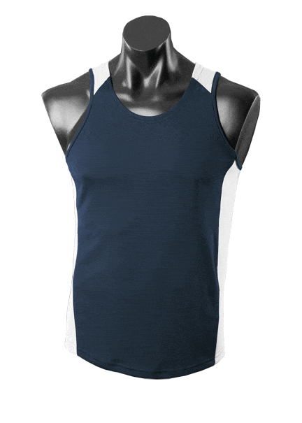 Aussie Pacific Tanks / Singlets Navy/White / S Aussie Pacific Premier Men's Singlet