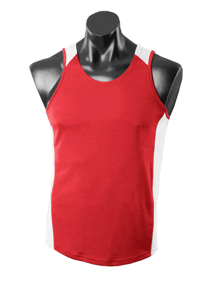 Aussie Pacific Tanks / Singlets Red/White / S Aussie Pacific Premier Men's Singlet
