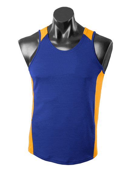 Aussie Pacific Tanks / Singlets Royal/Gold / S Aussie Pacific Premier Men's Singlet