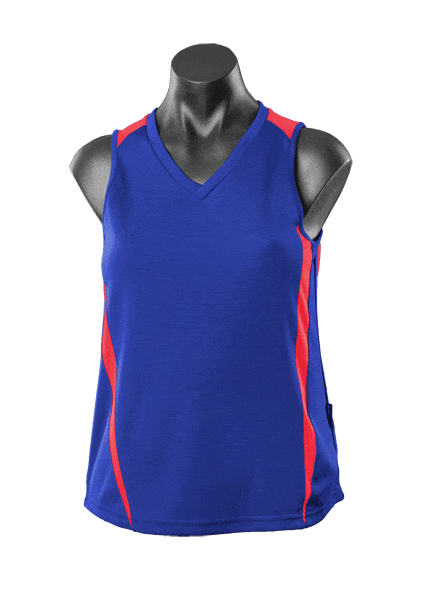 Aussie Pacific Tanks / Singlets Royal/Red / 8 Aussie Pacific Eureka Ladies Singlet