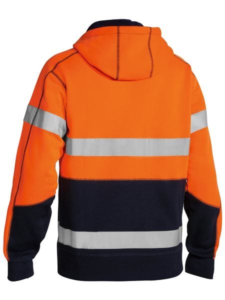 Bisley Hoodies Bisley Taped Hi Vis Zip Fleece Hoodie with Sherpa Lining