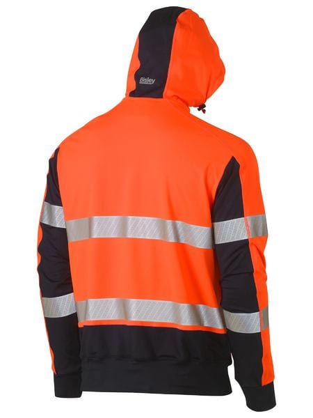 Bisley Hoodies Bisley Two Tone Hi Vis Contrast 4 Way Stretchy Hoodie