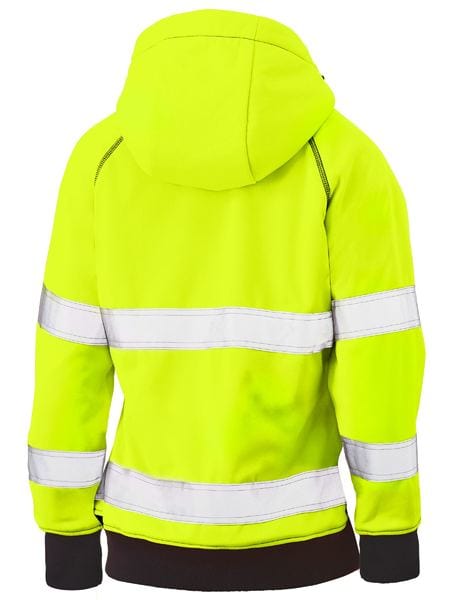 Bisley Hoodies Bisley Women’s Taped Hi Vis Fleece Zip Front Hoodie with Sherpa Lining