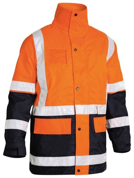 Bisley Jackets / Vests Orange/Navy / XS Bisley Taped Hi Vis 5 in 1 Rain Jacket